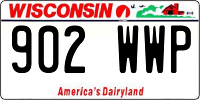 WI license plate 902WWP