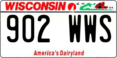 WI license plate 902WWS