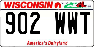 WI license plate 902WWT