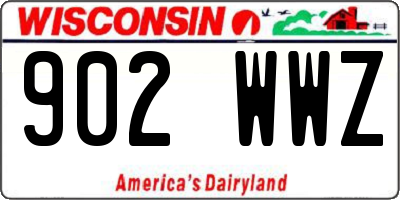 WI license plate 902WWZ