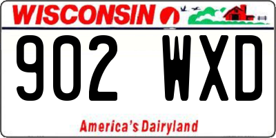 WI license plate 902WXD