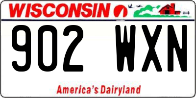 WI license plate 902WXN