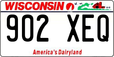 WI license plate 902XEQ