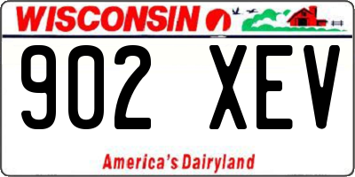 WI license plate 902XEV