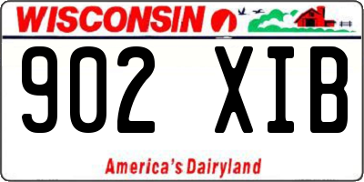 WI license plate 902XIB