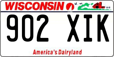 WI license plate 902XIK