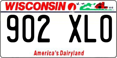 WI license plate 902XLO