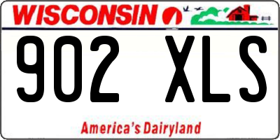 WI license plate 902XLS