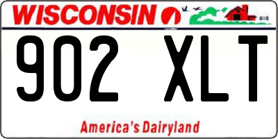 WI license plate 902XLT