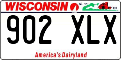 WI license plate 902XLX