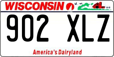 WI license plate 902XLZ