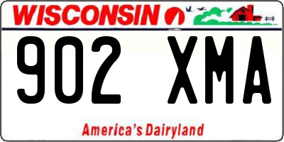 WI license plate 902XMA