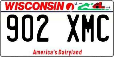 WI license plate 902XMC