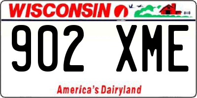WI license plate 902XME