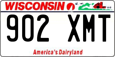 WI license plate 902XMT