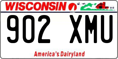 WI license plate 902XMU