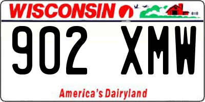 WI license plate 902XMW