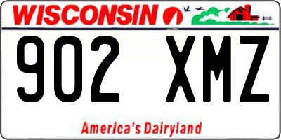WI license plate 902XMZ