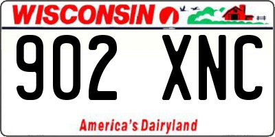 WI license plate 902XNC