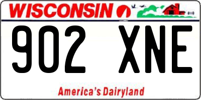 WI license plate 902XNE