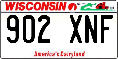 WI license plate 902XNF