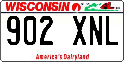 WI license plate 902XNL