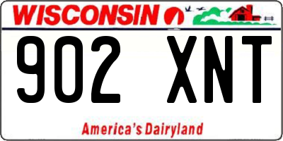 WI license plate 902XNT