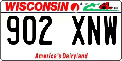 WI license plate 902XNW