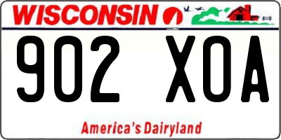 WI license plate 902XOA