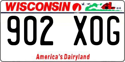 WI license plate 902XOG