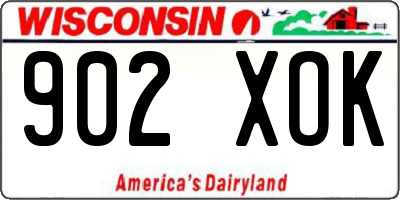 WI license plate 902XOK