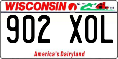 WI license plate 902XOL