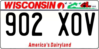 WI license plate 902XOV