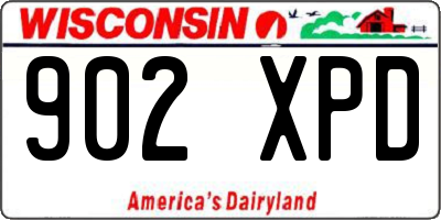 WI license plate 902XPD