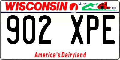 WI license plate 902XPE