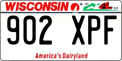 WI license plate 902XPF