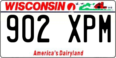 WI license plate 902XPM