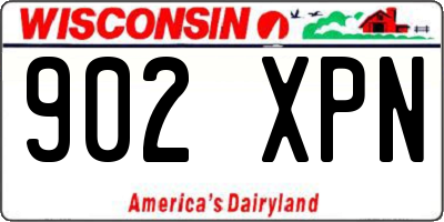 WI license plate 902XPN