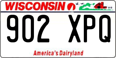 WI license plate 902XPQ
