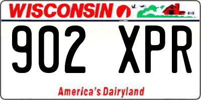 WI license plate 902XPR