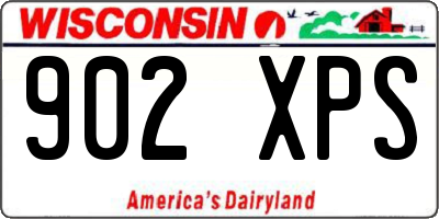 WI license plate 902XPS