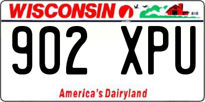 WI license plate 902XPU