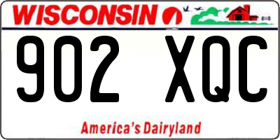 WI license plate 902XQC