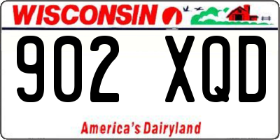 WI license plate 902XQD