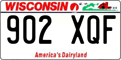 WI license plate 902XQF