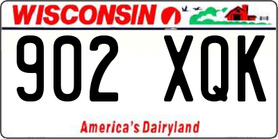 WI license plate 902XQK