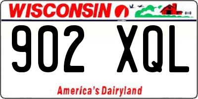 WI license plate 902XQL