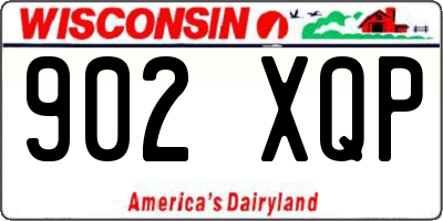 WI license plate 902XQP