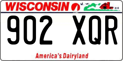 WI license plate 902XQR