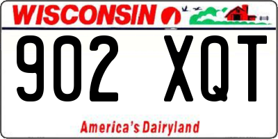 WI license plate 902XQT